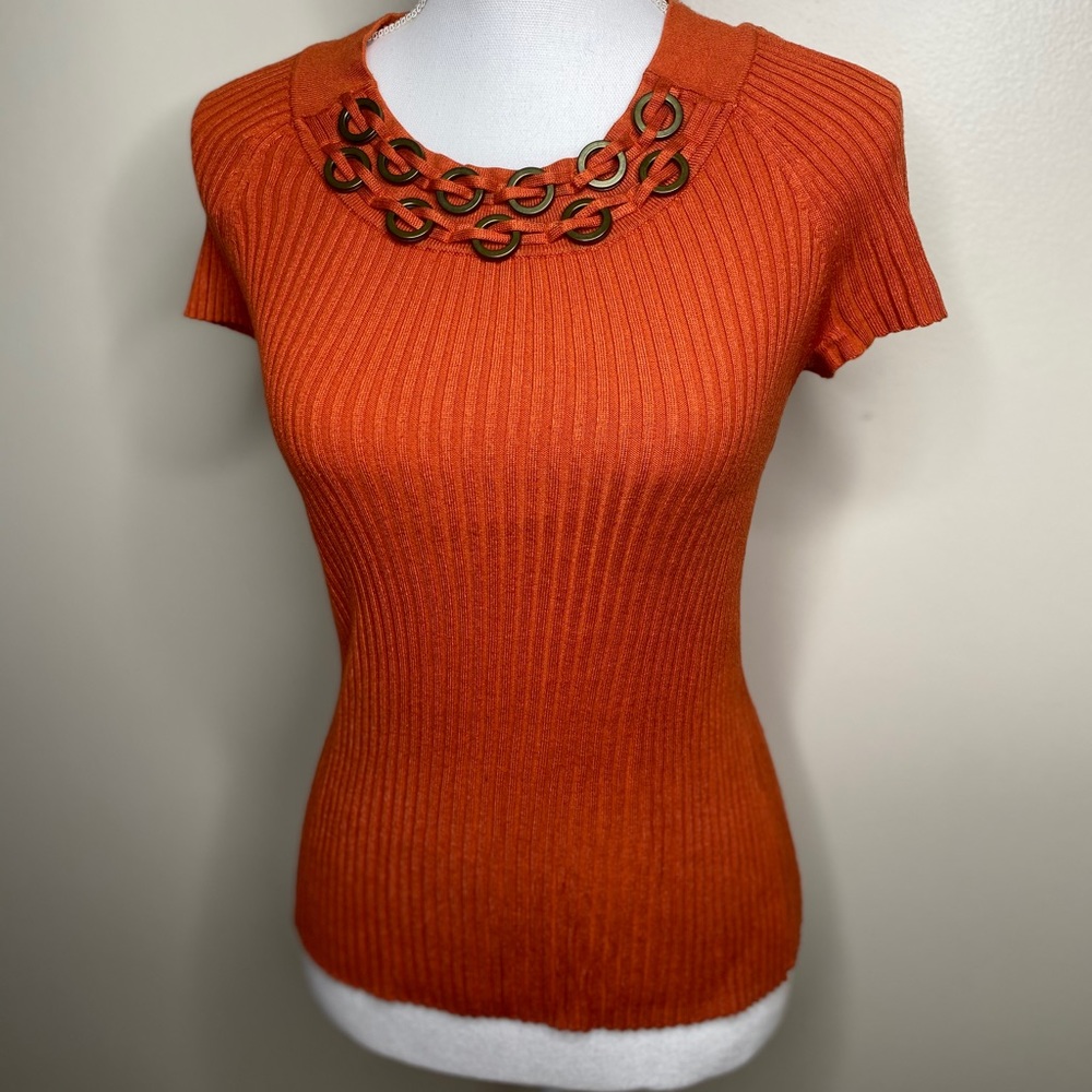 R.Q.T. Burnt Orange Short Sleeve Top